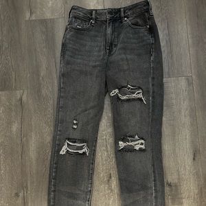 Pacsun Black Ripped Mom Jeans